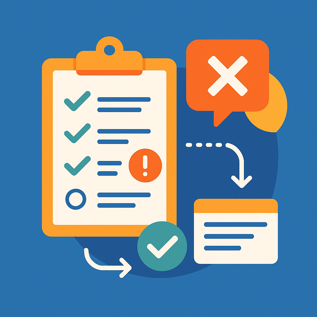 Checklist: Fluxo de erro humano