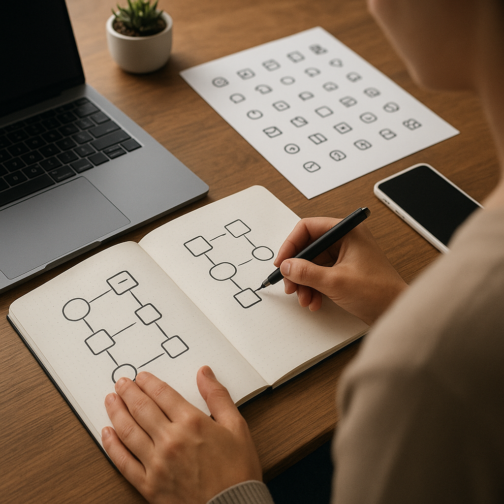 Playbook: Sistema de icones coerente — com dado sensível