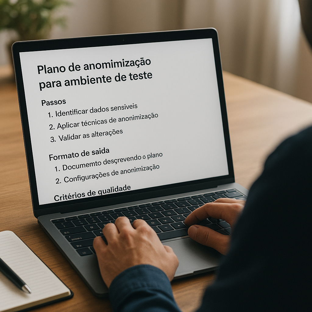 Guide: Anonymization plan for a test environment