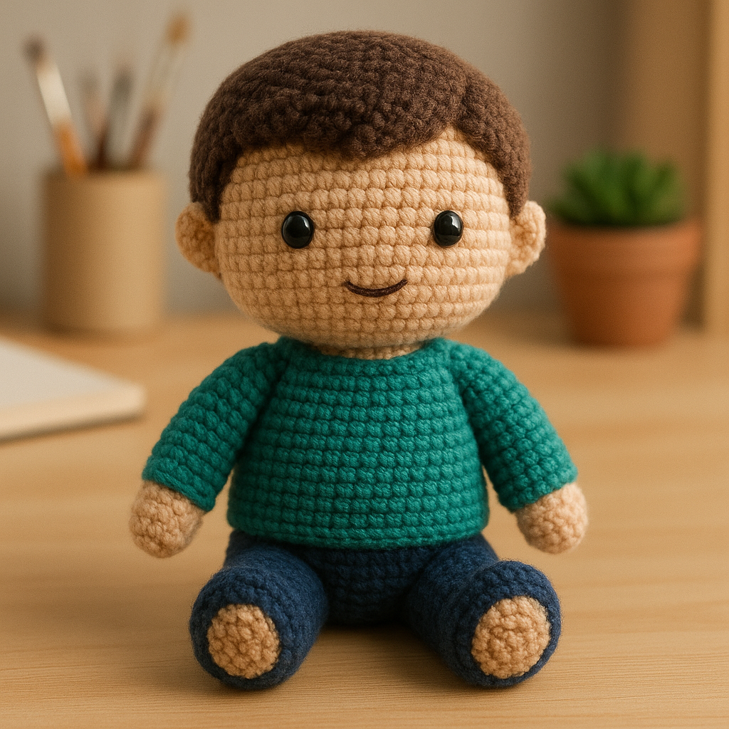 Amigurumi crochet doll from your photo