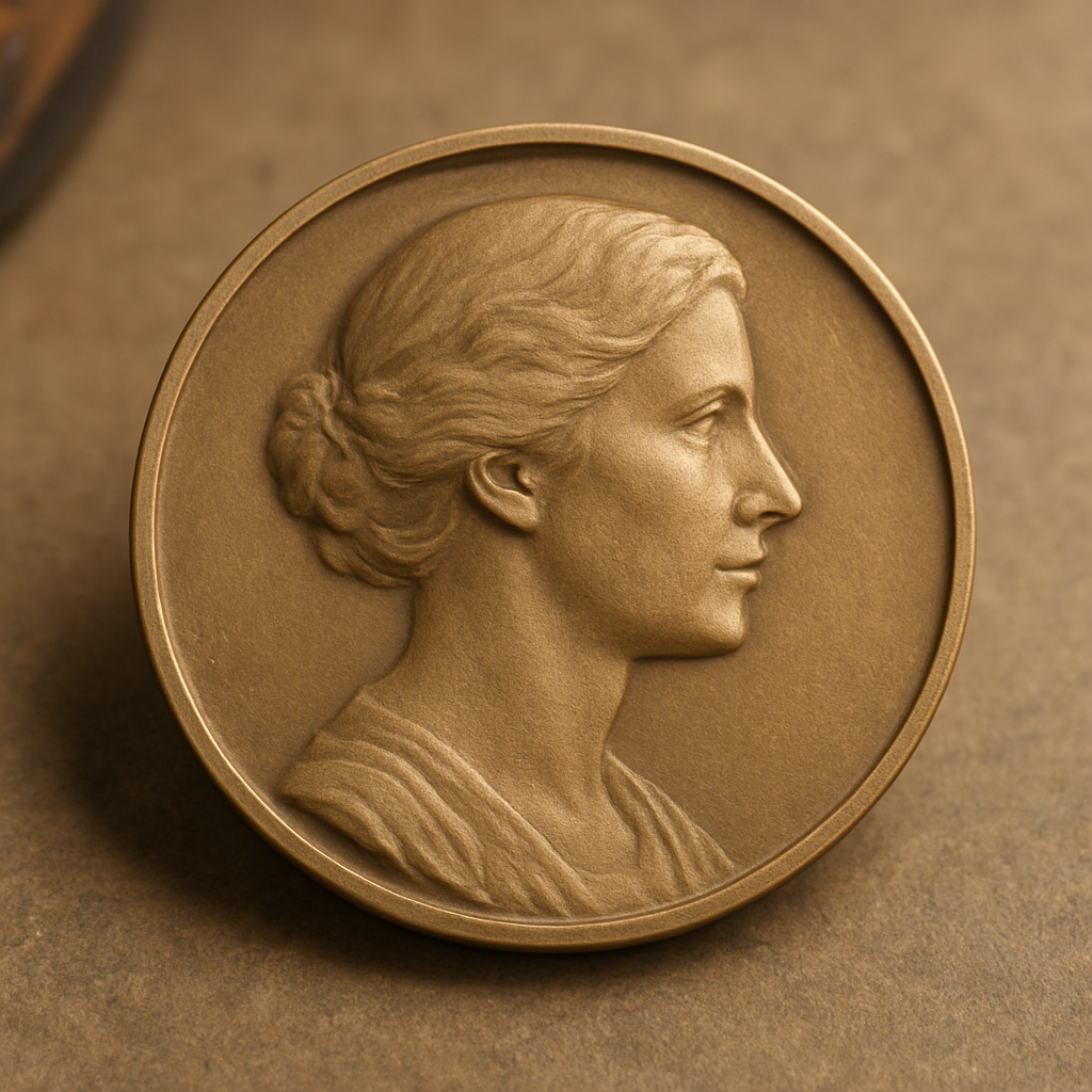 Coin-Style Bas-Relief Portrait