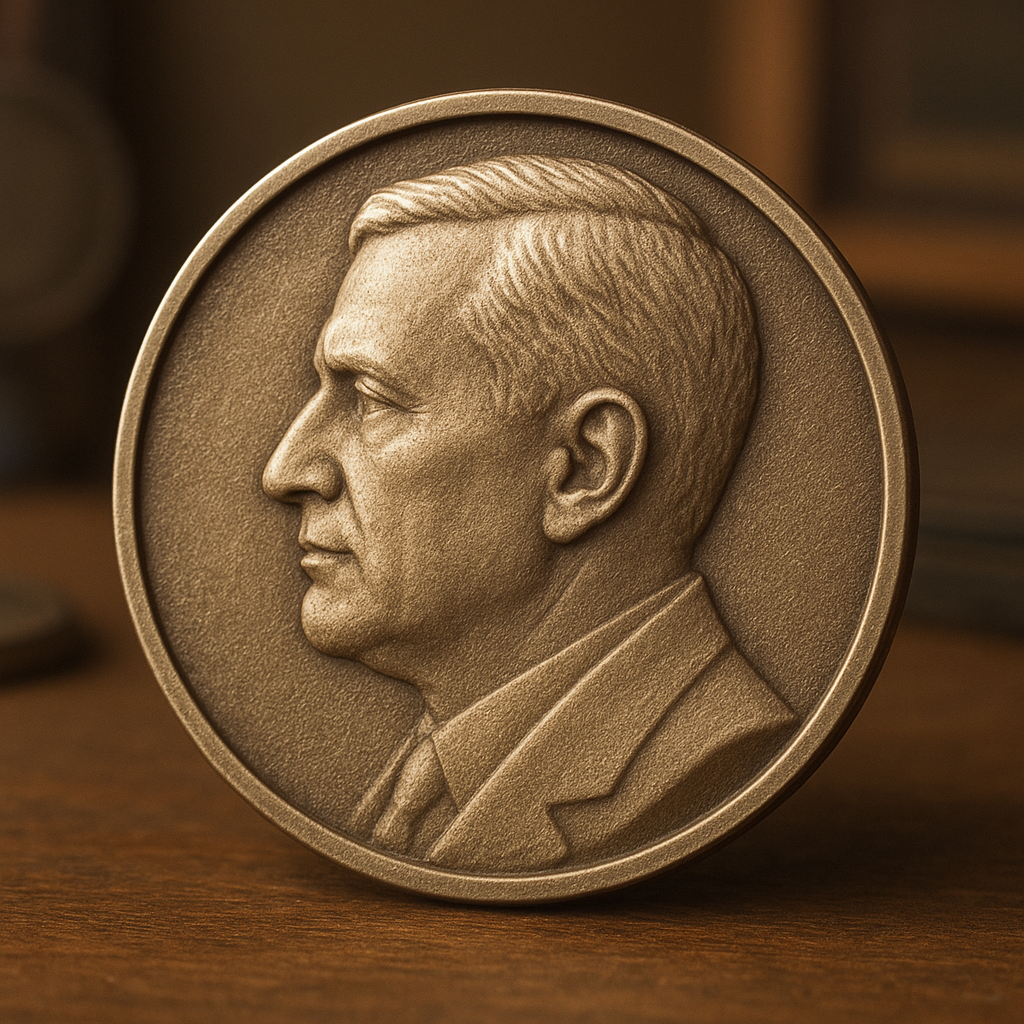 Coin Bas-Relief Portrait