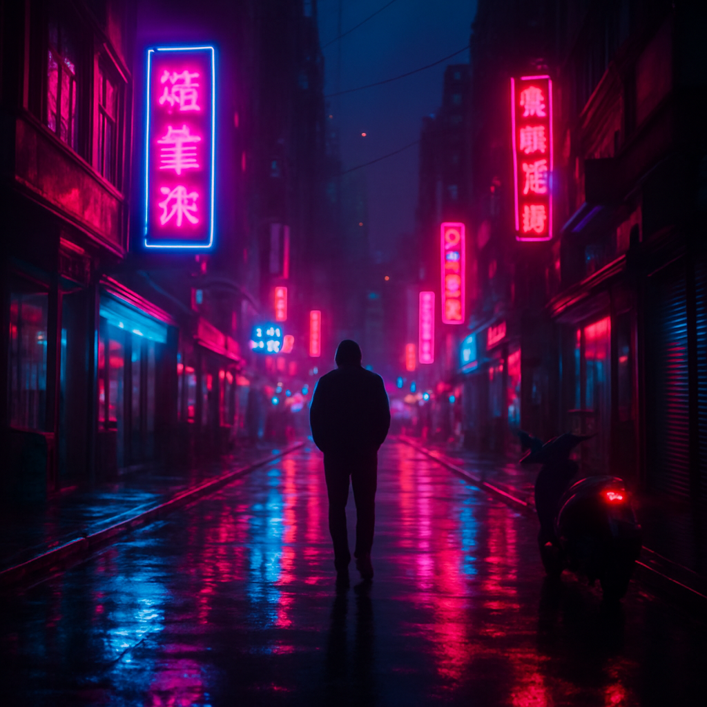 Cyberpunk Neon Scene