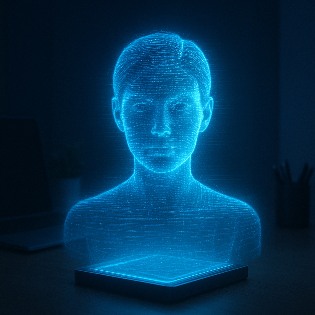 Futuristic Hologram Portrait