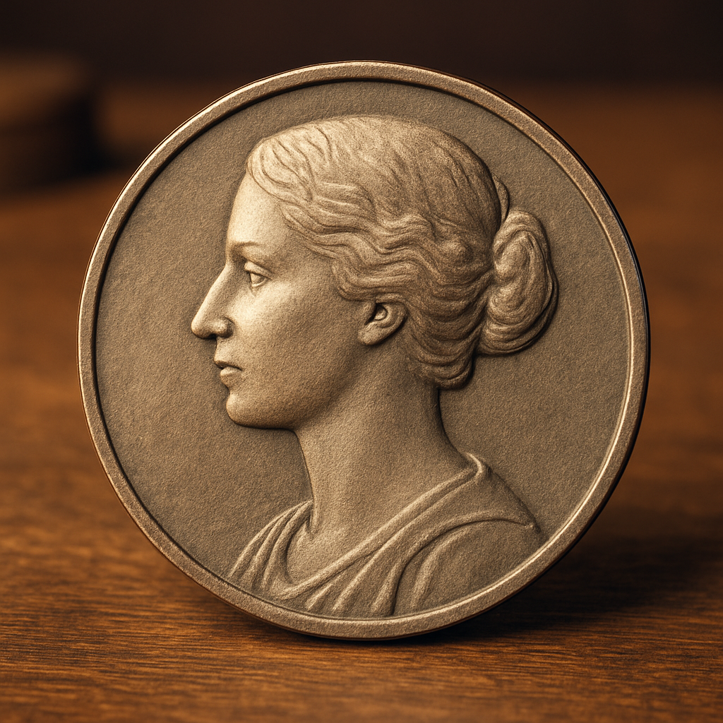 Coin Bas-Relief Portrait