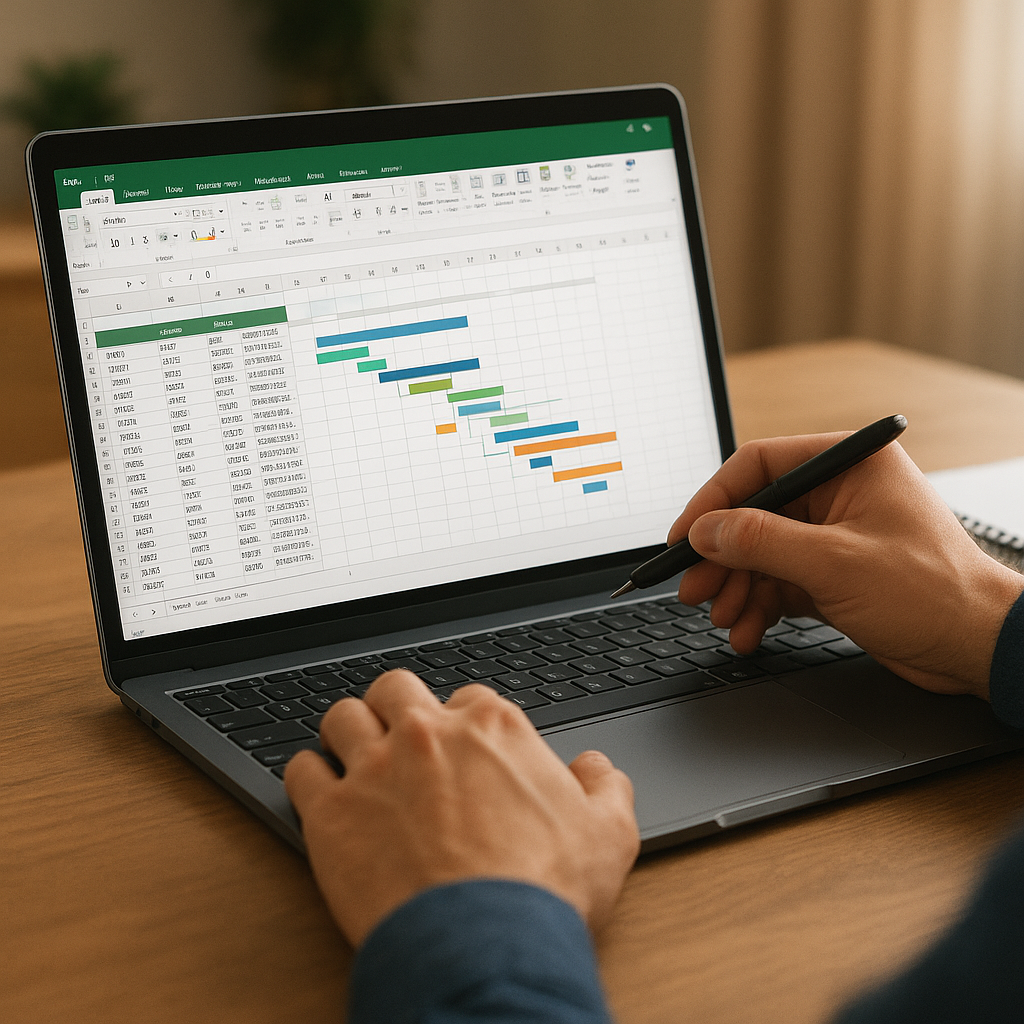 Project Schedule with Native Gantt in Excel