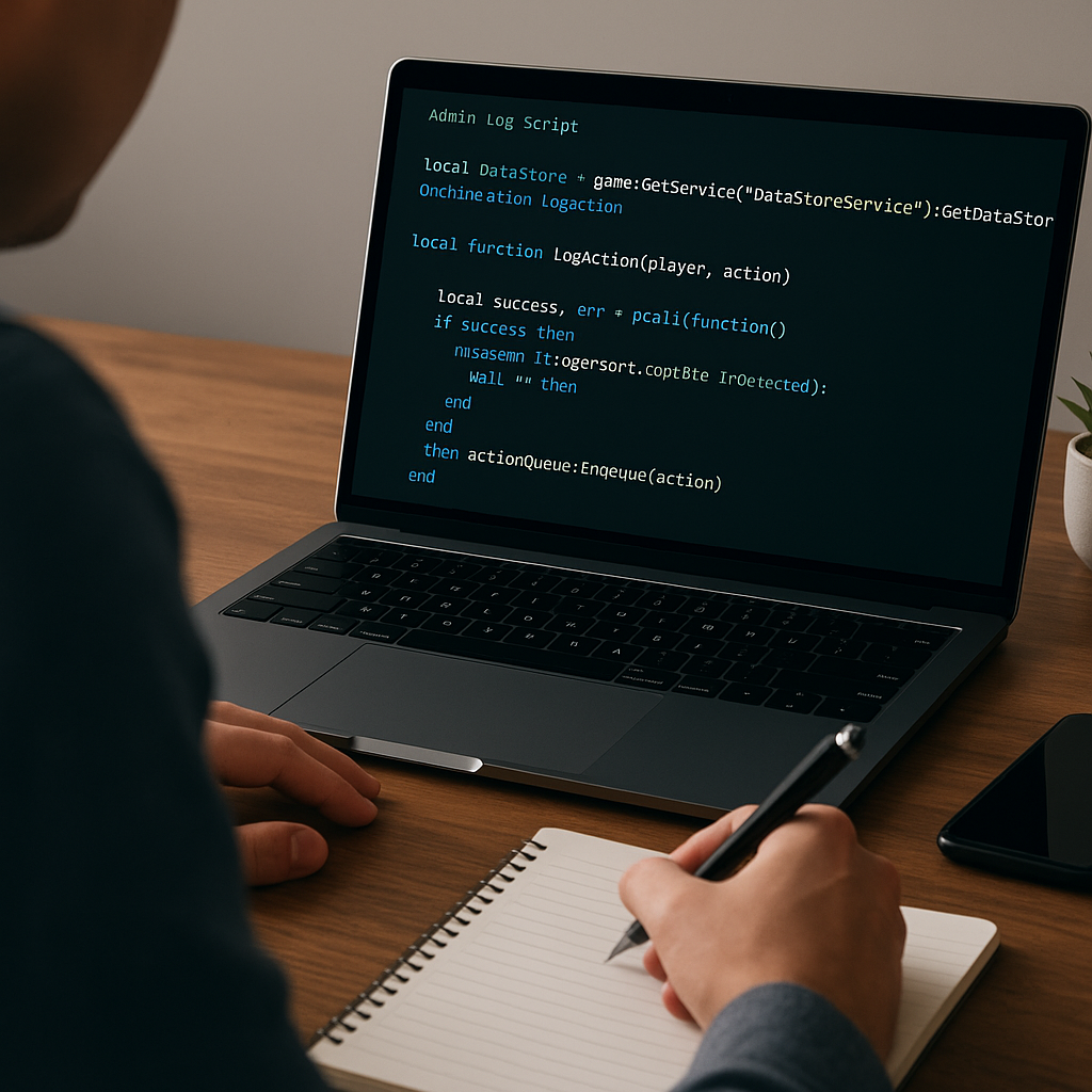 Secure Admin Audit Log with DataStore for Roblox
